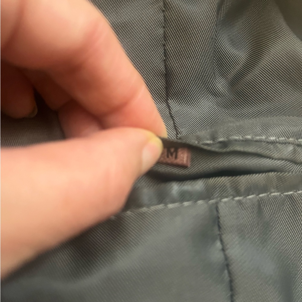 Cropped gray leather motorcycle jacket - Picture 6 of 9